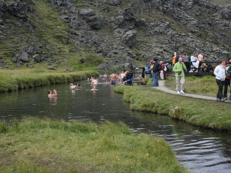 Landmannalaugar Pearl of the Highlands - Hiking & Bathing tour. Leaving from Reykjavík, this Landmannalaugar tour takes you up to the uninhabited interior highlands of Iceland to Landmannalaugar, often referred to as “The Pearl of the Central Highlands”.