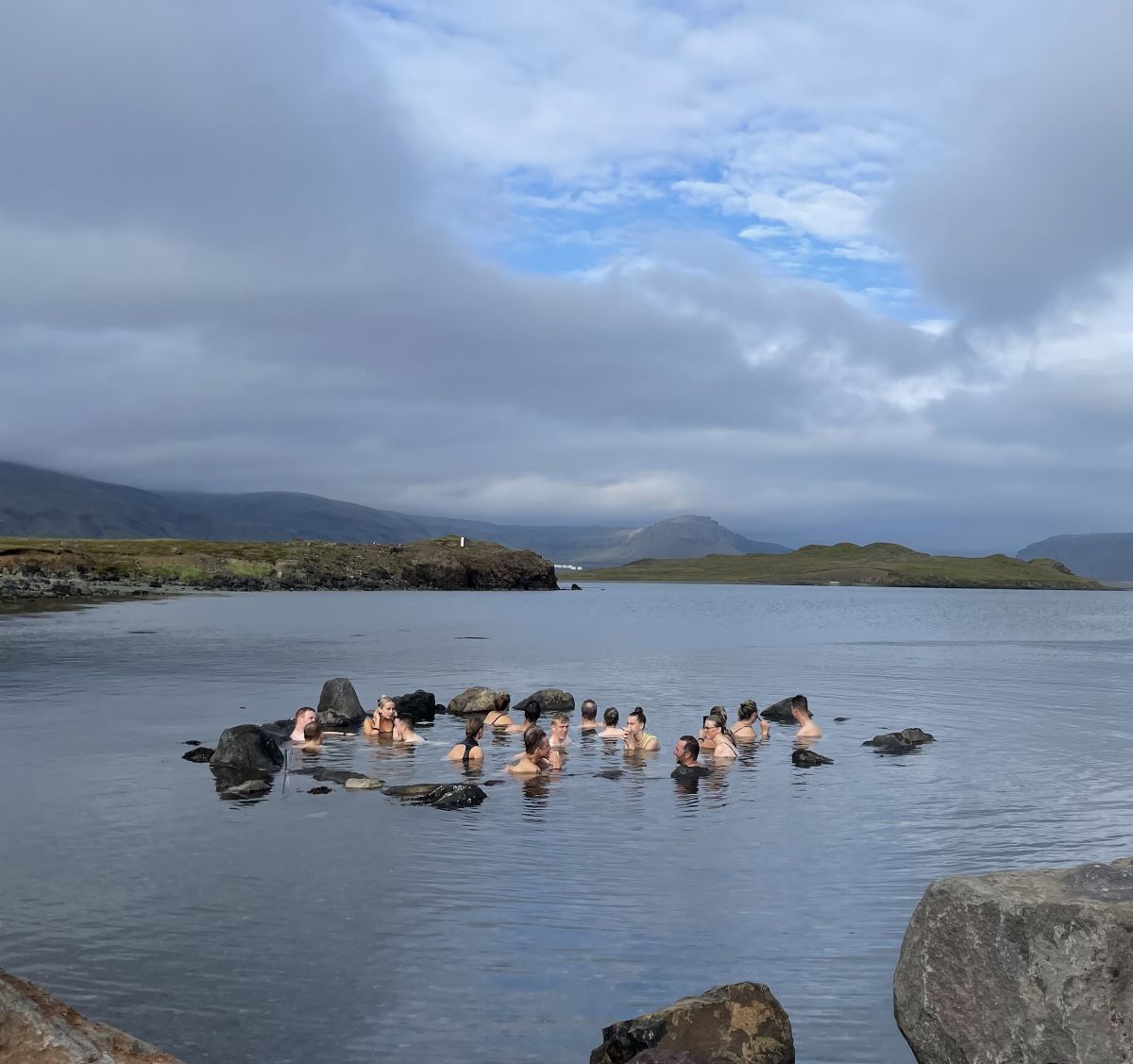 Hvammsvík Natural Hot Springs.
