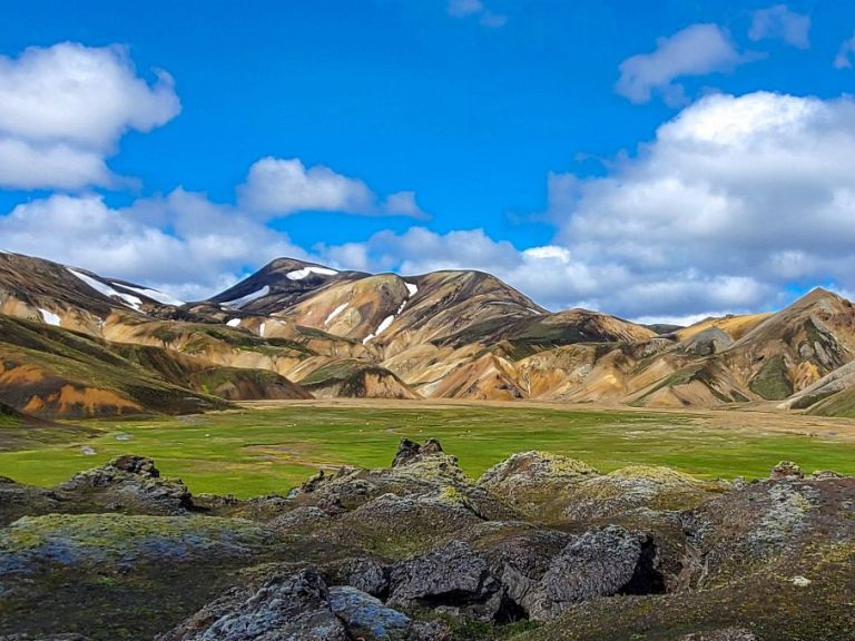 Landmannalaugar Super Jeep: Jump aboard, for this once-in-a-lifetime trip to Landmannalaugar. Taken in a super-jeep, designed with your comfort in mind, this excursion promises to be as intimate as it will be exhilarating. We offer this as a small group tour and it can be booked as a private tour, we focus on making it the best experience with 8 passengers per car but if your group is larger please get in touch with us and we can arrange multiple cars for your group.