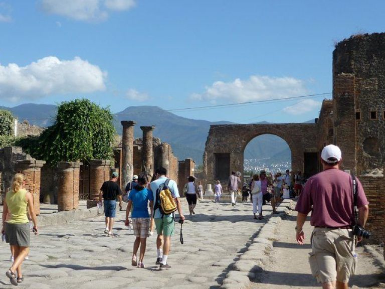Day Trip from Naples: Pompeii and Mount Vesuvius.