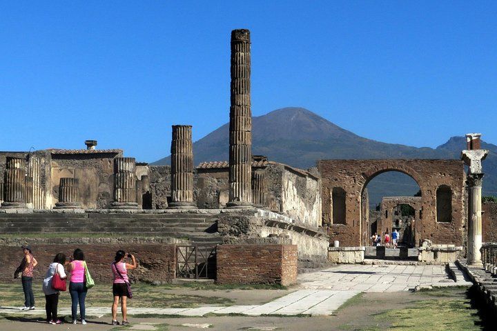 Day Trip from Naples: Pompeii and Mount Vesuvius.