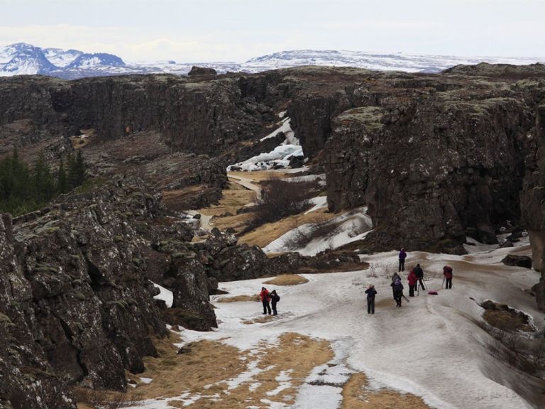 Kjölur & Golden Circle: A unique experience of awesome and untouched wilderness, along one of the most popular roads to the heart of the Highlands with rocky deserts, craggy mountain peaks, glaciers, volcanoes, hidden valleys, hot springs & the famous national park.