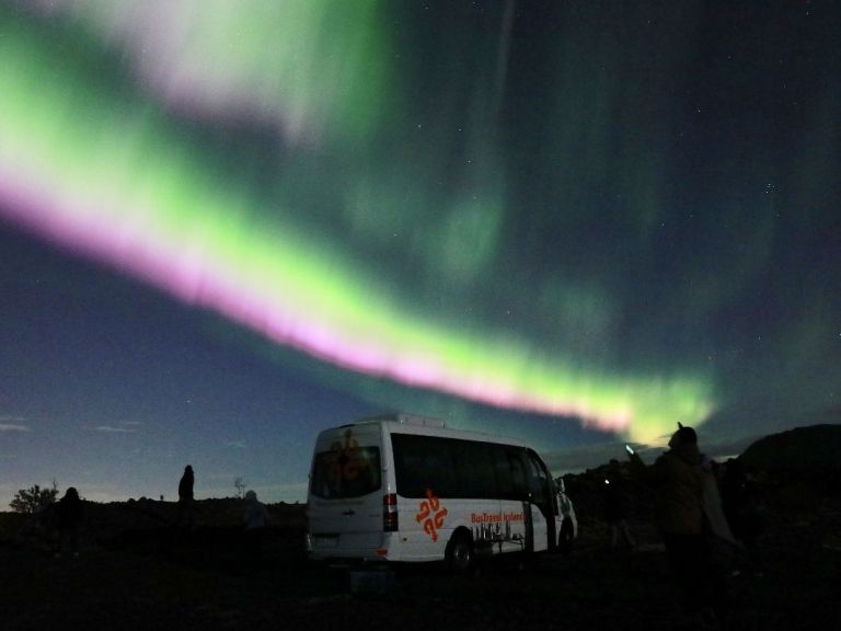 Northern Lights Small Group Minibus Tour: The dancing aurora borealis, or northern lights, are truly one of the unique wonders of the world. Iceland is a leading northern lights destination perfectly situated at the edge of the arctic circle, perfect for spotting the Northern Lights.