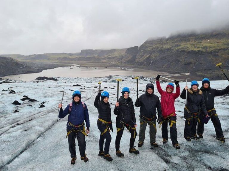 South Coast Adventure with Glacier Hike Full-Day Tour: After the pick-up in Reykjavik, we are passing the Hellisheiðarvirkjun geothermal power plant, this whole area is covered in steam, which is often visible from the capital. If the weather conditions are ideal, we can see the ice of the Mýrdalsjökull glacier and the Westman Islands on the horizon.