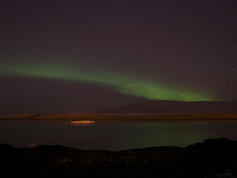 Reykjavík Northern Lights Cruise & Aurora Exhibition. Start your magical evening by going to the Aurora Exhibition and learn all about the northern lights while getting insight and expert tips on how to photograph them. The walk-through will take about 45-60 min. so plan your visit ahead of time in connection with your Northern Lights Cruise later that night. 