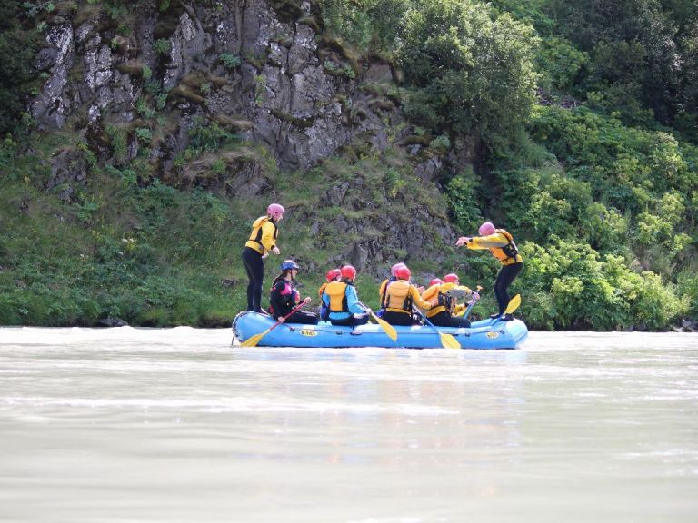 The Family River Fun Rafting sets sails from the strikingly beautiful Brúarhlöður canyon. The Hvítá river is a glacier river, flowing from Langjökull glacier and it is the river that feeds into the amazing Gullfoss waterfall. The river from Brúarhlöður has smooth fun waves for rafting while being situated in a wonderful place.