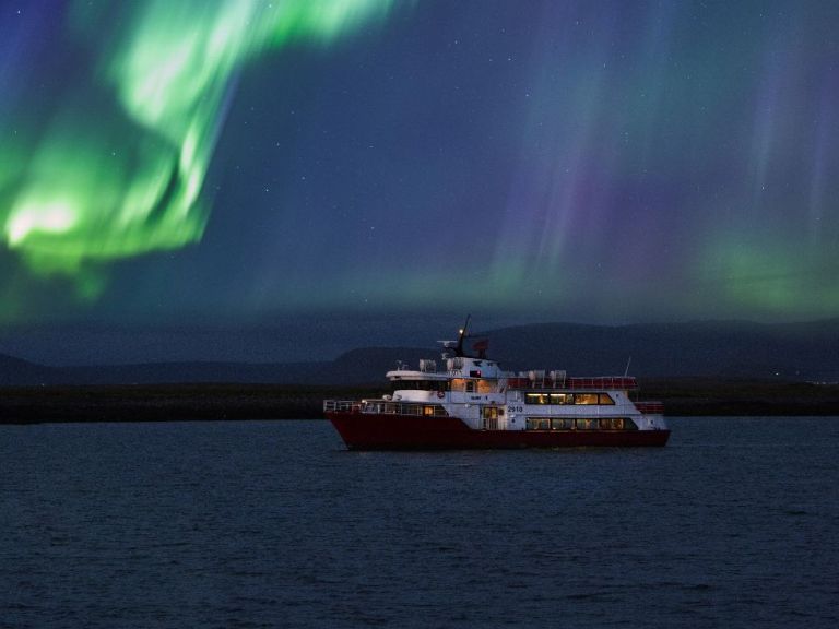 Reykjavík Northern Lights Cruise. Search for Aurora Borealis Away from the City Lights. Thrilling Winter Cruise Experience. The Northern Lights, also known as Aurora Borealis, are best observed under dark, clear skies. To enhance your chances of witnessing this captivating natural phenomenon, join us on a thrilling winter cruise away from the city lights.