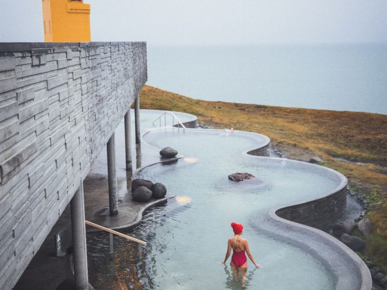 Goðafoss and Húsavík with a stop at the Geosea Baths.