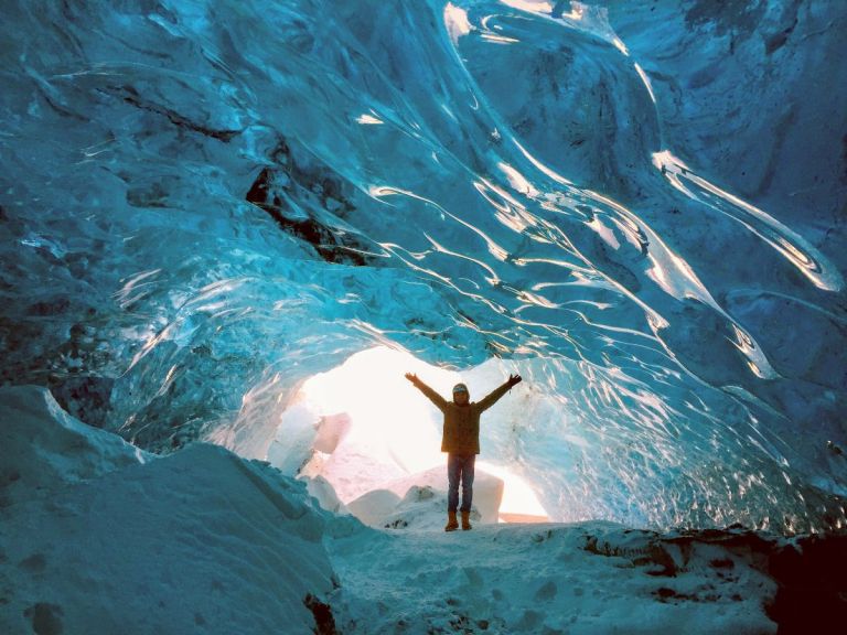 Glacier hike and Ice cave tour.