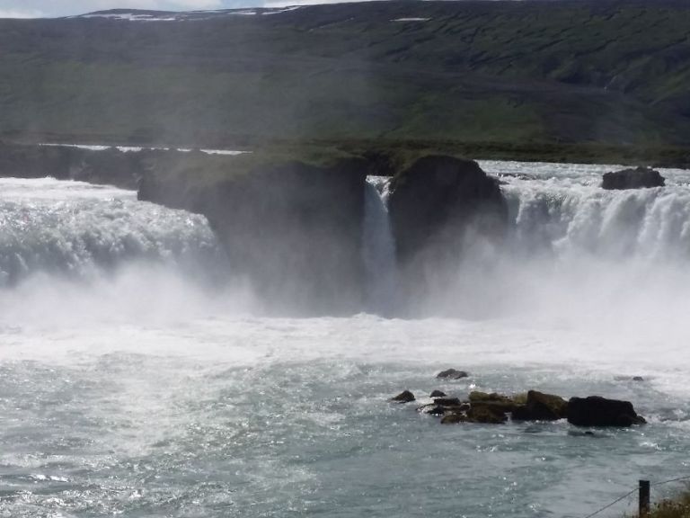 Lake Mývatn & the Nature baths. Goðafoss waterfall • Skútustaðagígar (pseudo craters area) • Unique lava formations in Dimmuborgir • Mývatn Nature baths, the blue lagoon of the North.