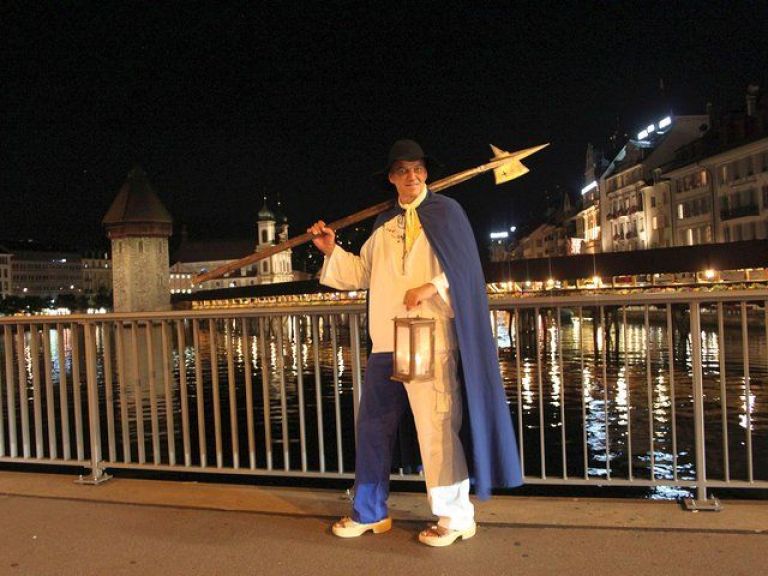 Private 1.5-Hour Nightwatchman Walk in Medieval Lucerne.