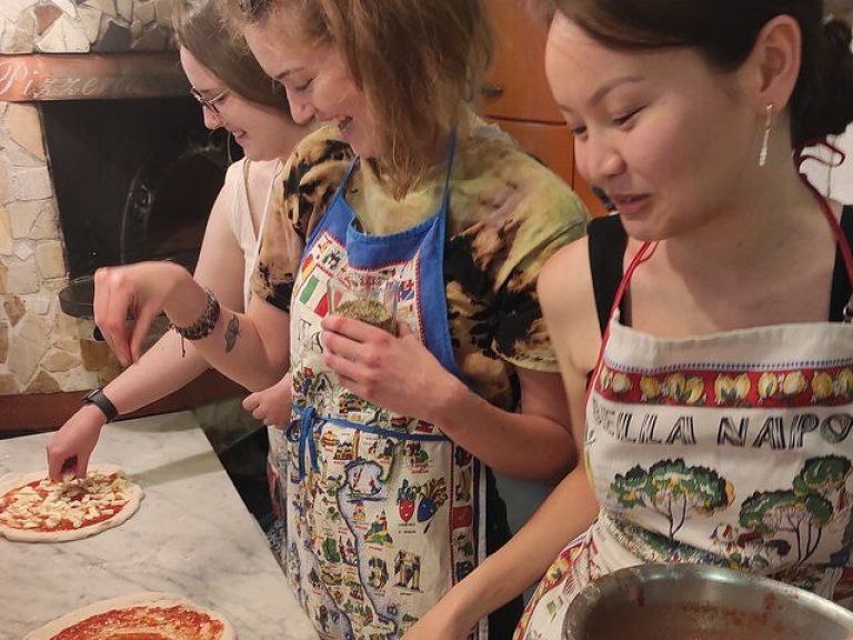 Small Group Naples Pizza Making Class.