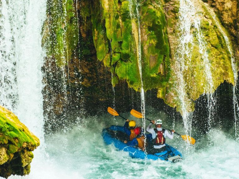 Kayaking Mreznica Waterfalls Beyond the main tourist attractions, hidden in a rural area, between Rastoke village and...