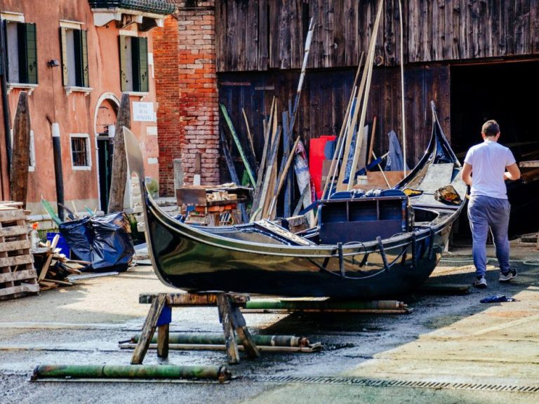 Dorsoduro and San Polo Districts - In San Trovaso square there is an unusual wooden structure that is similar to the house...