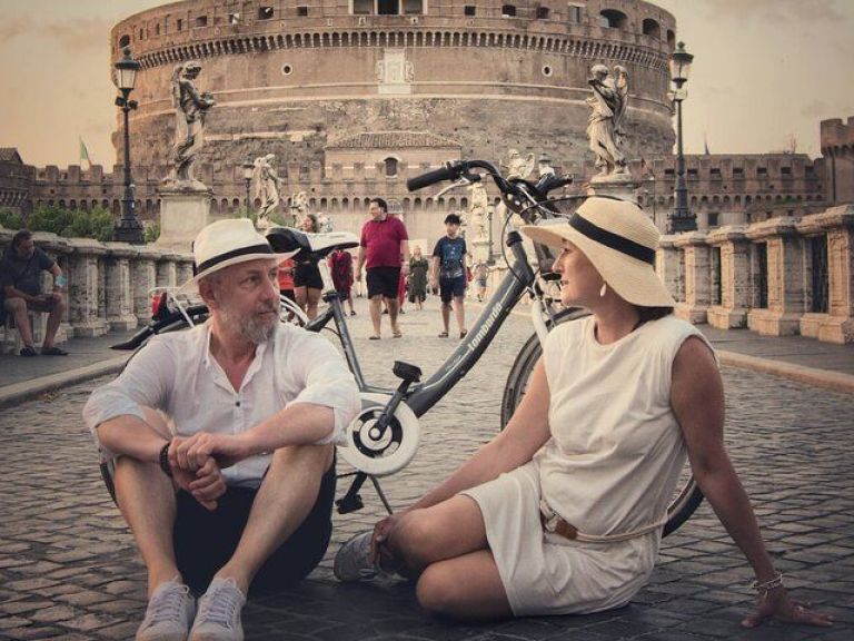 Rome Photographic shooting by bicycle