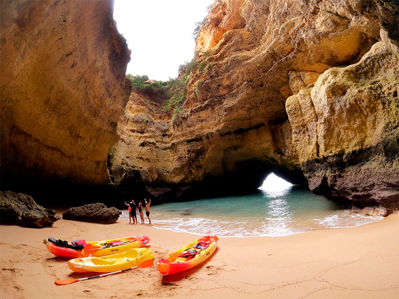 Guided Kayak Tour To Benagil Caves From Benagil Beach
