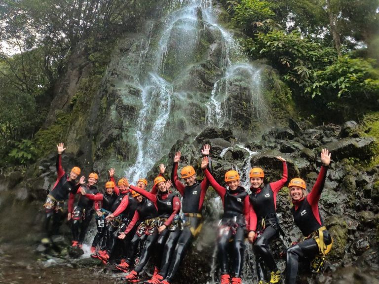 CANYONING • Experience - This excursion takes place in Parque Natural da Ribeira dos Caldeirões, one of the most extraordinary places in the northeastern part of the island of São Miguel (+/- 45 minute drive away from the city of Ponta Delgada).