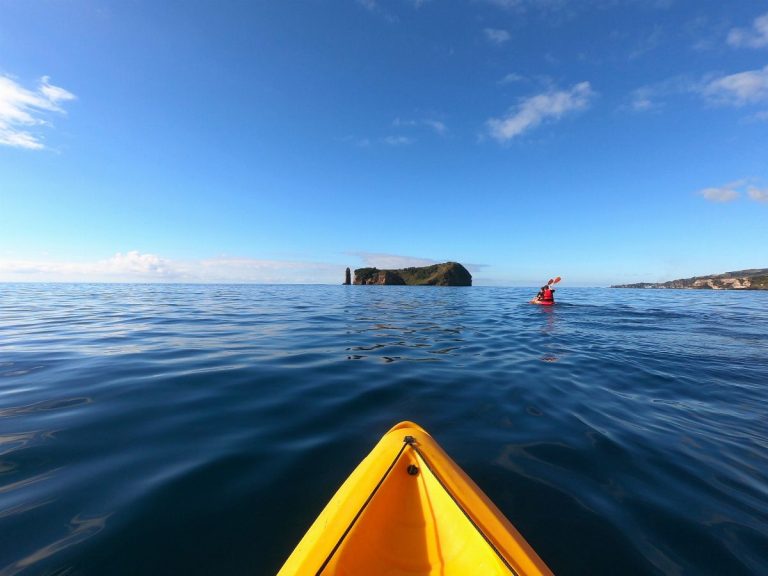 KAYAKING • Vila Franca do Campo - For us, a kayaking excursion along the coast of São Miguel is the best way to combine...