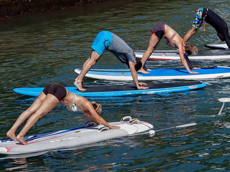 SUP Yoga • Sete Cidades - Stand Up Paddle Board Yoga classes start at the shore of the Blue Lake. We will distribute all...