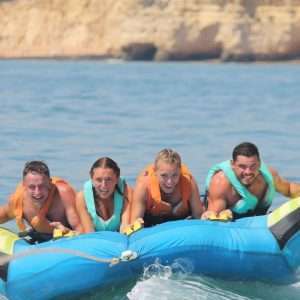 Crazy Cookie from Armação de Pêra - This Crazy Cookie is certainly the funniest water sports in Algarve. The crazy sofa...