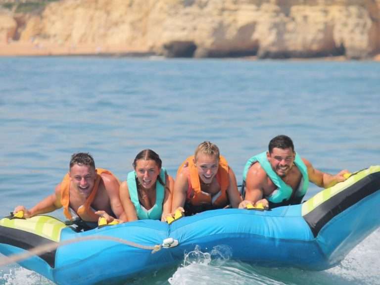 Crazy Cookie from Armação de Pêra - This Crazy Cookie is certainly the funniest water sports in Algarve. The crazy sofa...