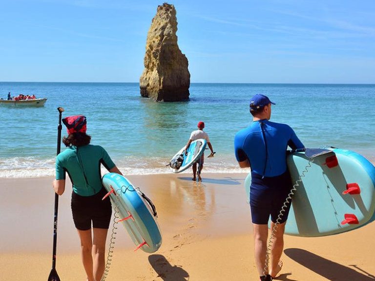 Sunrise Paddle at Benagil cave - SUP at Sunrise in the Algarve most famous cave. Stand up paddle it´s a complete and simple...