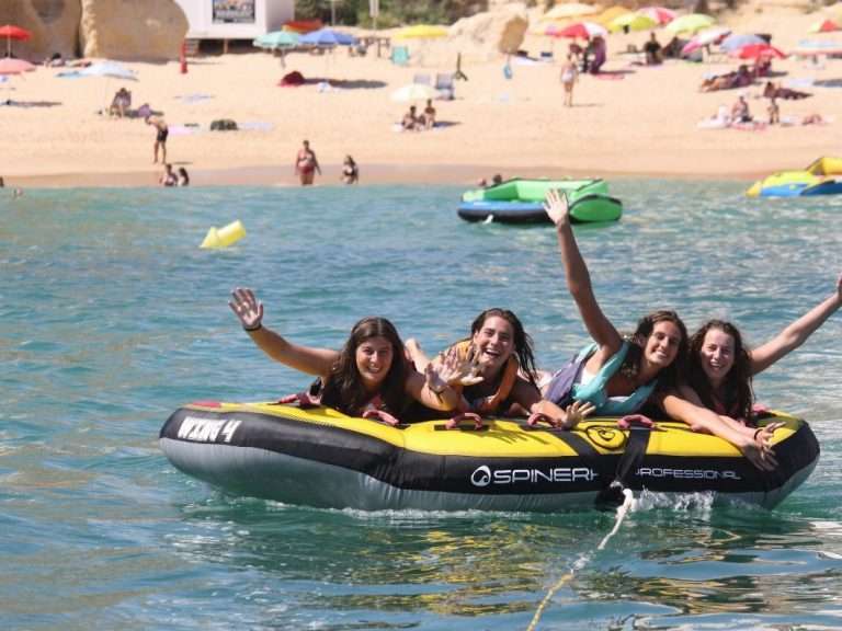 Crazy Cookie from Armação de Pêra - This Crazy Cookie is certainly the funniest water sports in Algarve. The crazy sofa...