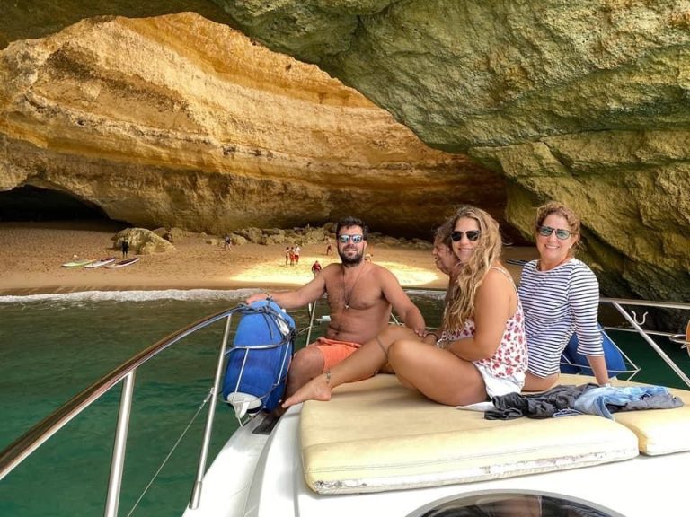 Half Day - Benagil by Yacht: Embark on a Captivating Half-Day Yacht Tour to Benagil Caves from Lagos. Set sail on a morning cruise from Lagos Marina at 10:00, immersing yourself in the natural splendor of the world-renowned Benagil caves. Cruise east to Portimao and indulge in a private tour of these mesmerizing caves, creating lasting memories against the backdrop of their breathtaking beauty.