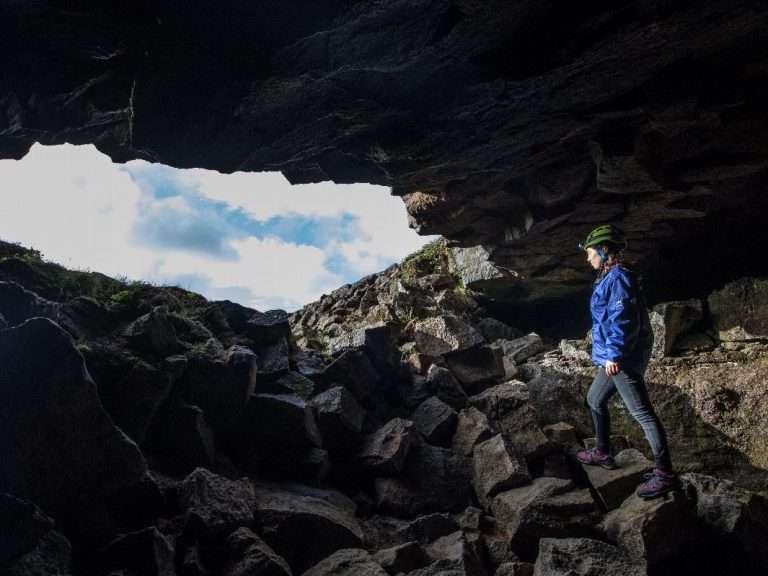 Caving in Leidarendi Lava Tunnel & Horseback Riding - Have a lovely day in Iceland by caving and horseback riding in the unique Icelandic nature. The cave we will visit is called Leiðarendi. The 900 meter long lava tube offers unique rock formations, such as stalactites and shelves. Some light crawling may be required yet Leiðarendi cave has a rather easy access to the underworld wonders of the Icelandic lava fields.