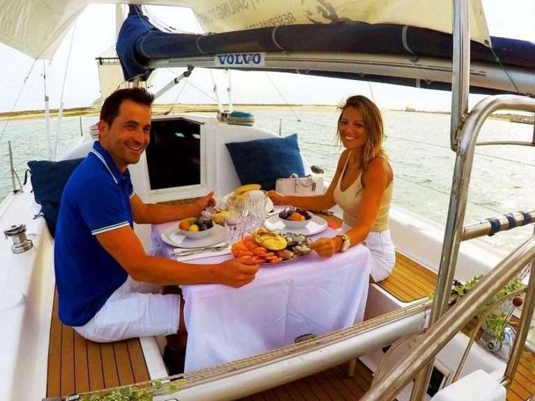 Romantic Dinner for Two on a Sailboat - Surprise your loved one with a special dinner on an anchored sailboat in one of the...