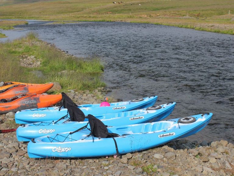 Kayak trip: Enjoy a scenic sit-on-top kayak trip down Svartá-river in close proximity with the Icelandic nature. During the relaxed tour down the calm river you will get chance to paddle your way through exciting fords and even now and then get carried away by gentle streams of the river.