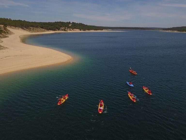 Sesimbra: Kayak on a Lagoon: Paddle on a Lagoon connect to the Atlantic ocean. Have a beach break on an empty beach.