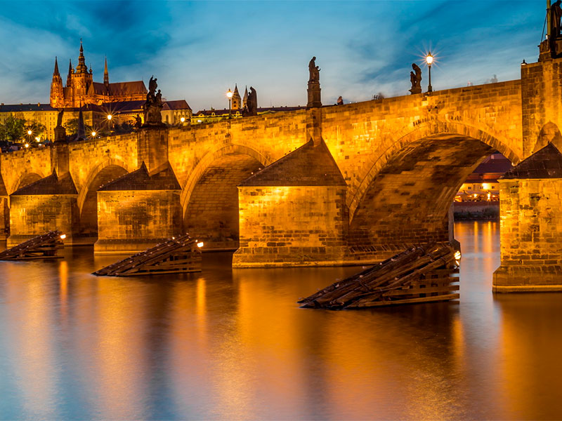 Nestled over the Vltava River, Charles Bridge is one of Prague's most iconic and recognizable landmarks. A testament to Gothic architecture, the bridge stands as a symbol of the city's rich history and cultural heritage.