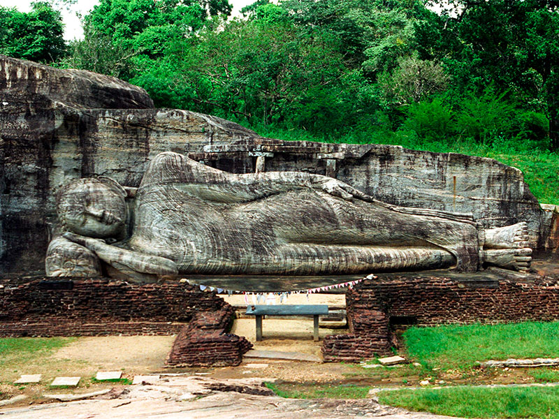 Gal Vihara is a stunning rock temple located in Polonnaruwa, featuring four colossal Buddha statues carved directly into a granite cliff. Dating back to the 12th century, the site is a masterpiece of Sri Lankan craftsmanship and serves as an iconic symbol of the country's rich Buddhist heritage.